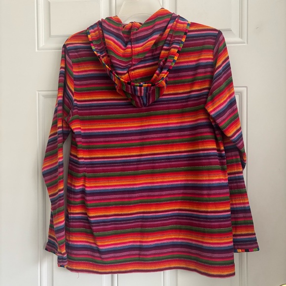 Chico’s Design Colorful Striped Hoodie Zip-up, Size Extra Small - Picture 8 of 10